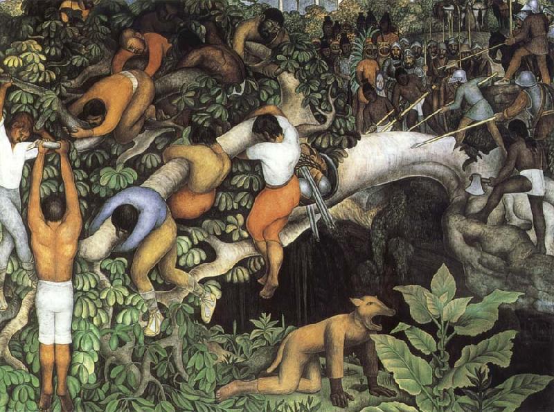 Diego Rivera Creep the Crag oil painting picture